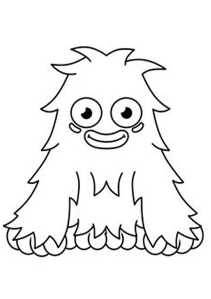 Free easy to print monster coloring pages