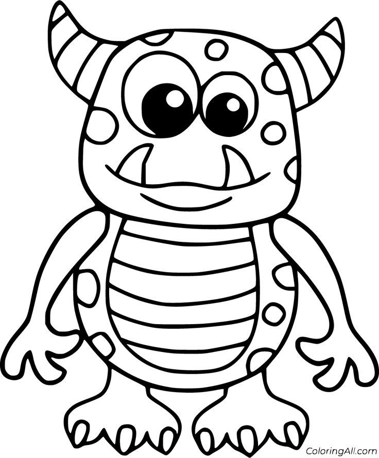 Free printable scary monster coloring pages in vector format easy to print from any deviâ monster coloring pages halloween coloring halloween coloring pages