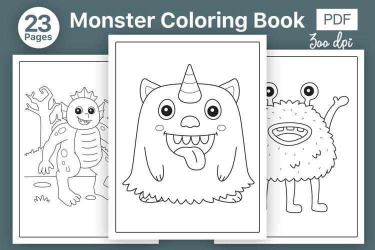 Cute monsters coloring pages volume