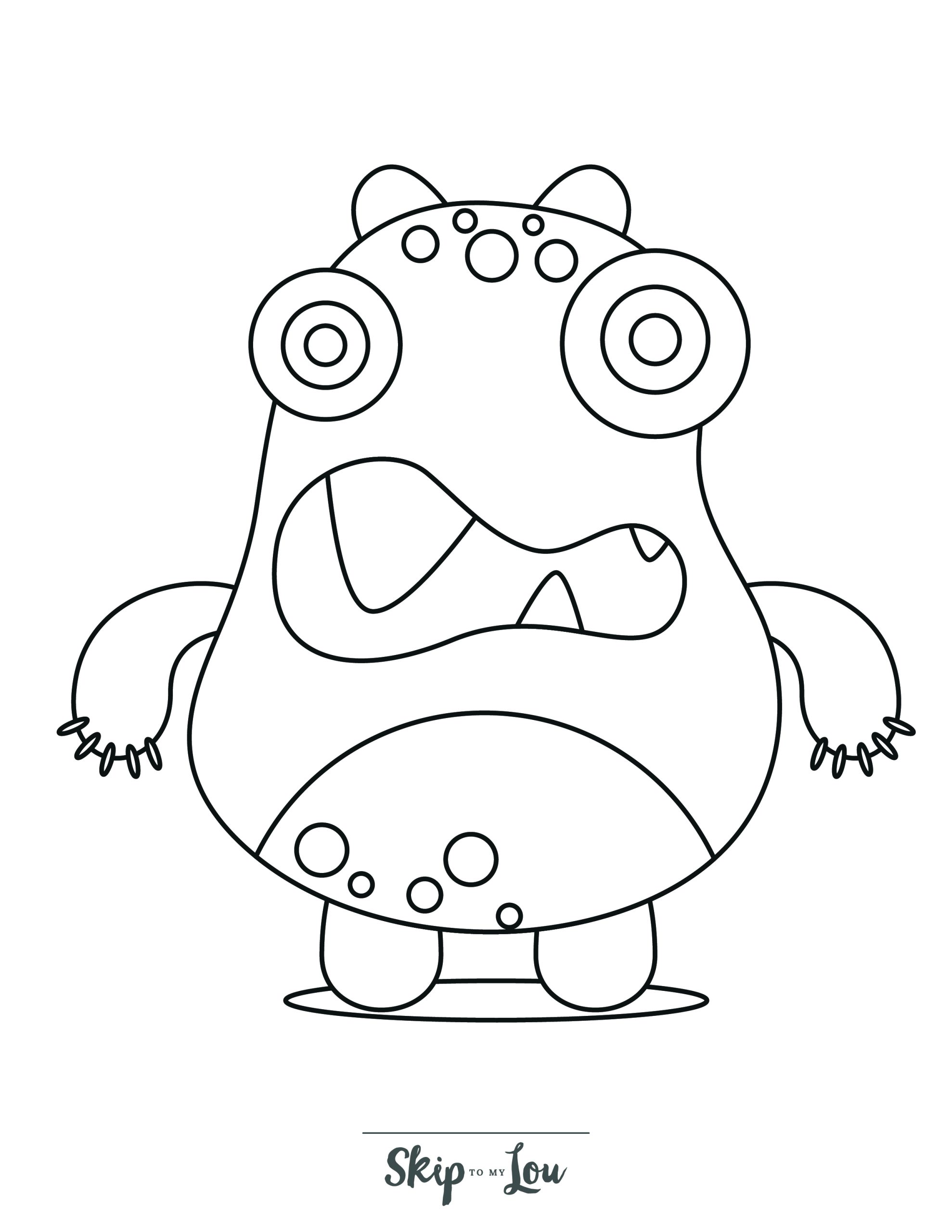 Monster coloring pages free printable monsters for kids skip to my lou