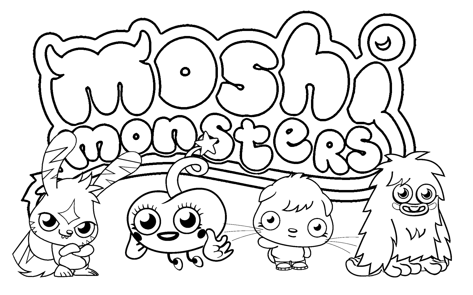 Free printable moshi monster coloring pages for kids