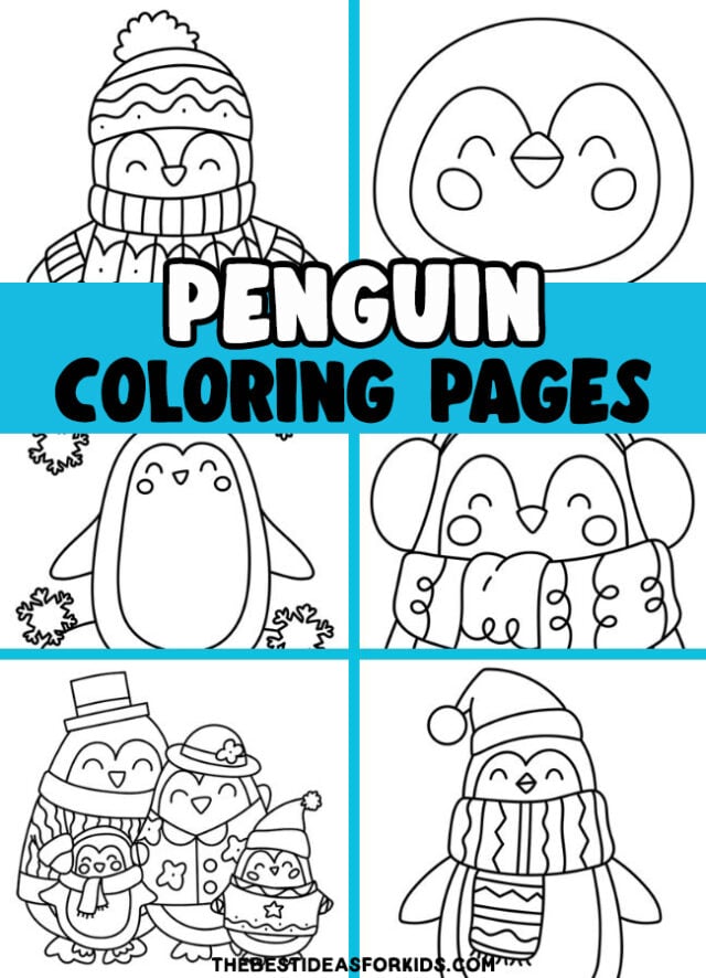 Penguin coloring pages free printables