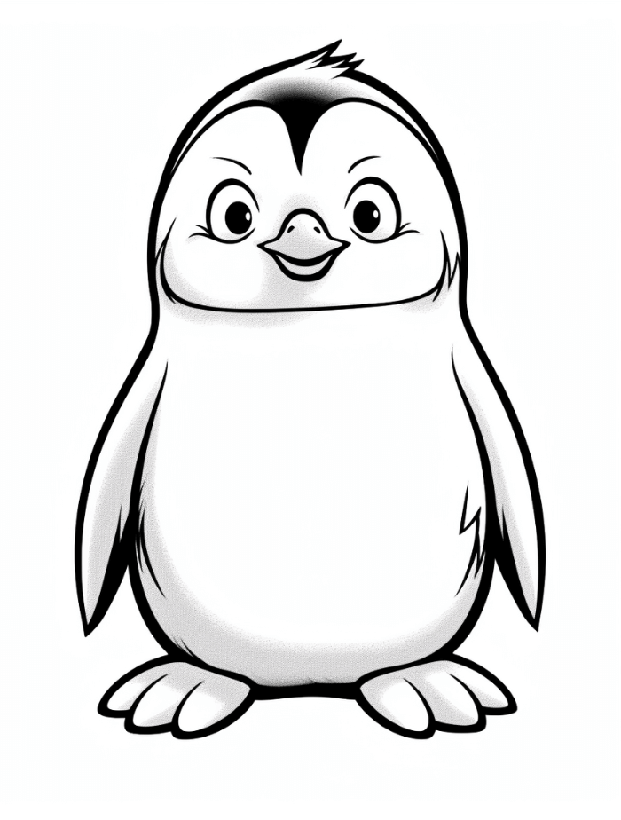 Penguin coloring pages hue therapy