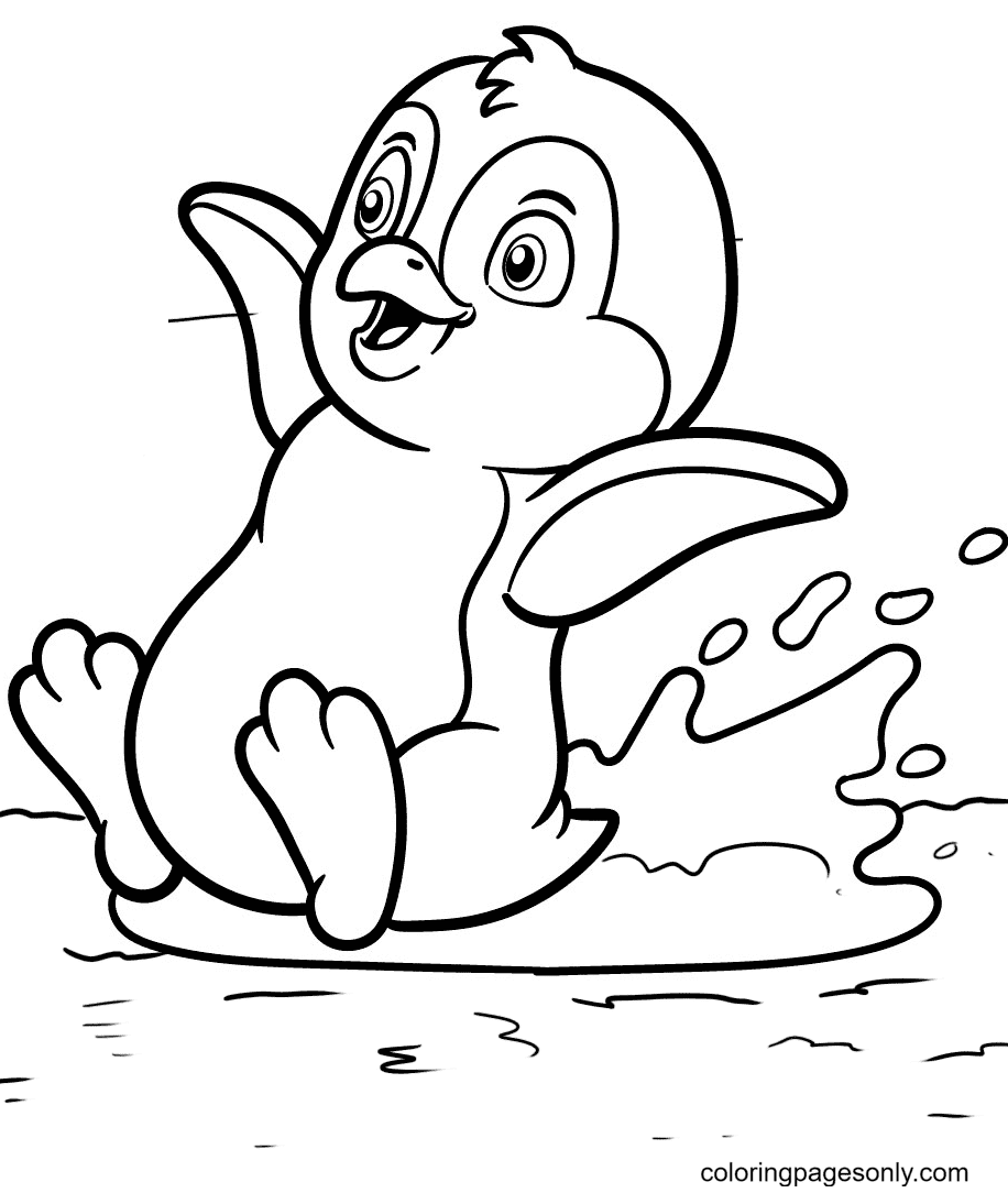 Penguin coloring pages printable for free download