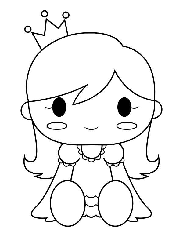 Printable princess costume coloring page