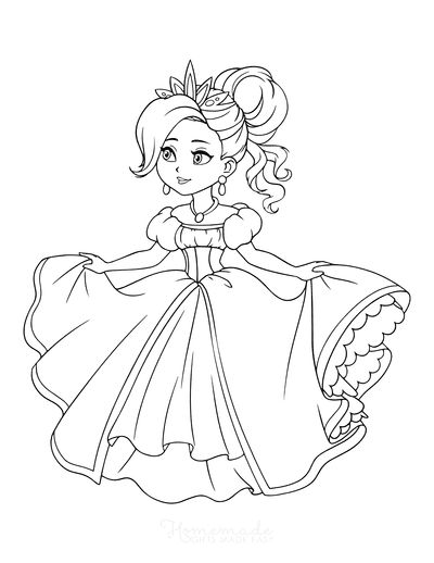 Free princess coloring pages for kids coloring pages animal coloring pages princess coloring