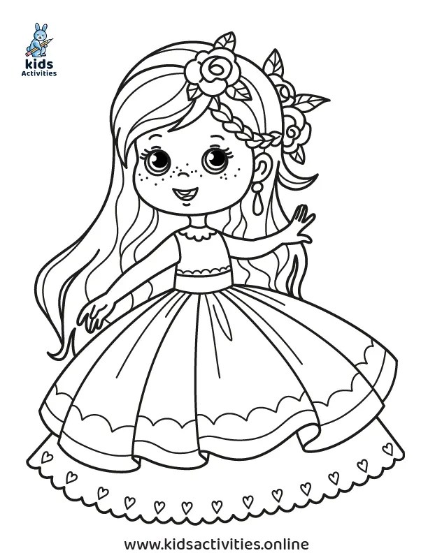 Cute princess coloring pages free printables â kids activities