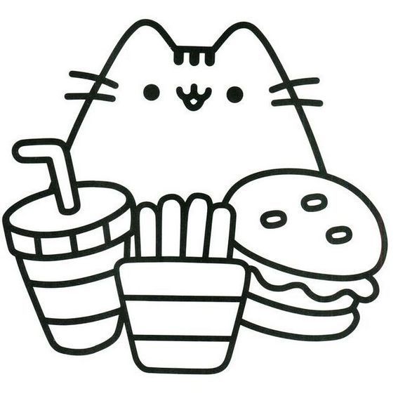 Pretty cute pusheen coloring page pokemon coloring pages cat coloring page cartoon coloring pages