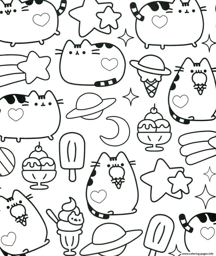 Get this pusheen coloring pages pdf and have fun with it