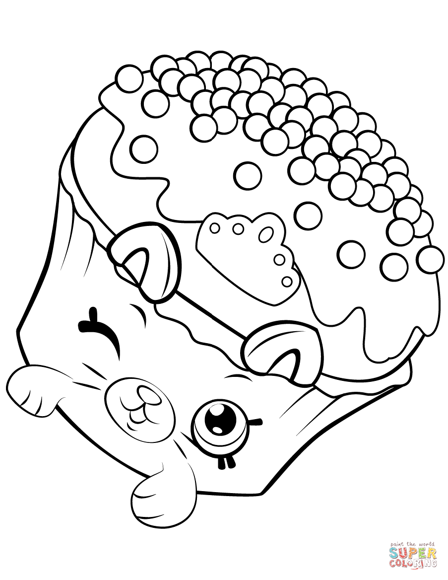 Petkins royal cupcake shopkin coloring page free printable coloring pages