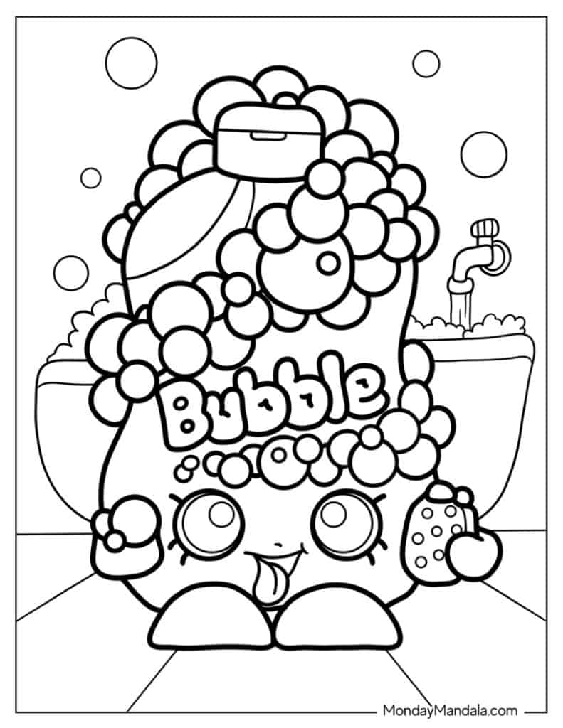 Shopkins coloring pages free pdf printables