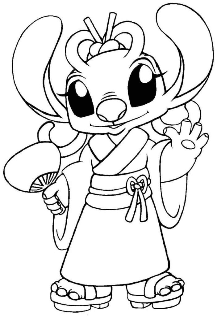 Lilo stitch coloring pages printable for free download