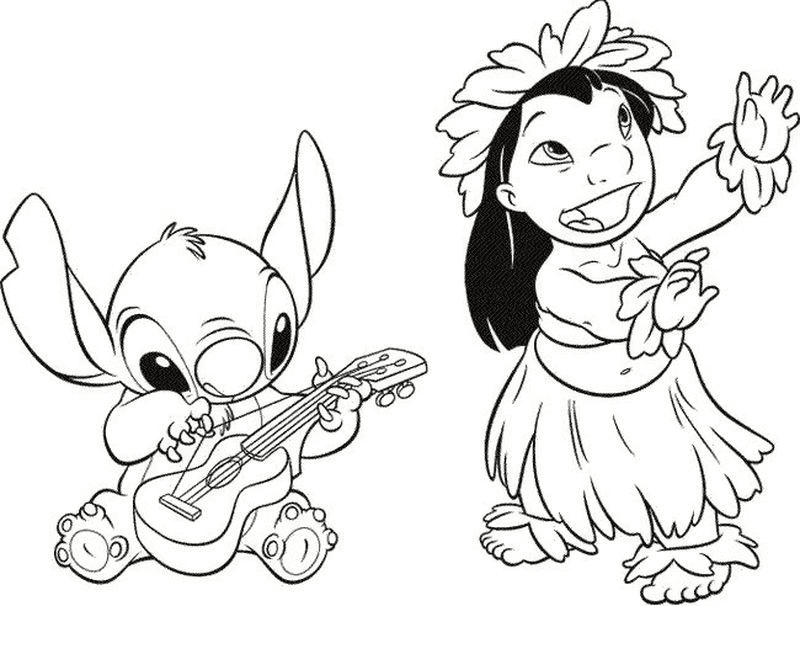 Lilo stitch coloring pages printable for free download