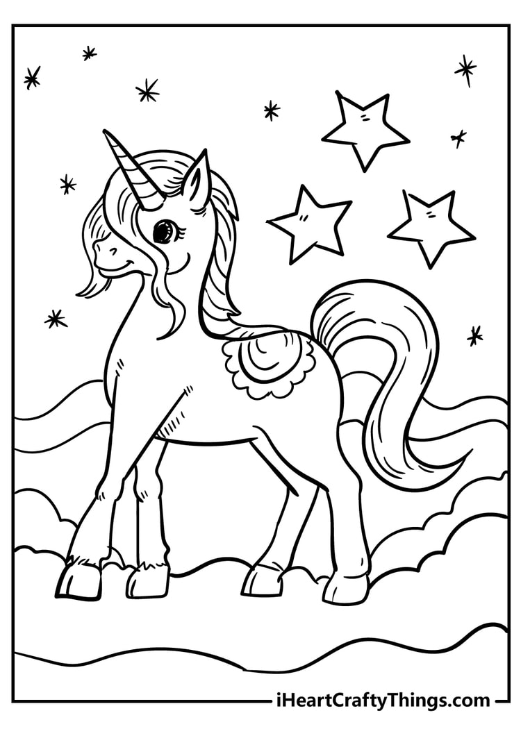 Unicorn coloring pages free printables