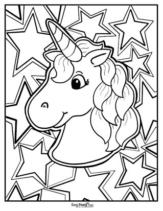 Unicorn coloring pages