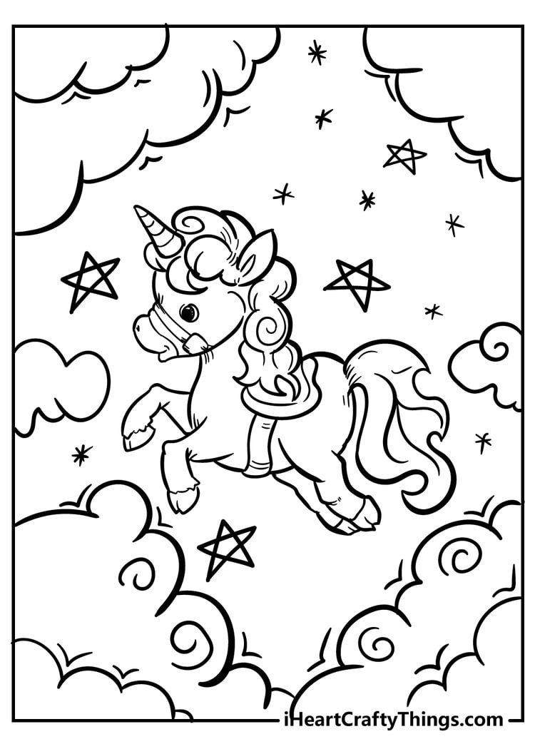 Unicorn coloring pages free printables