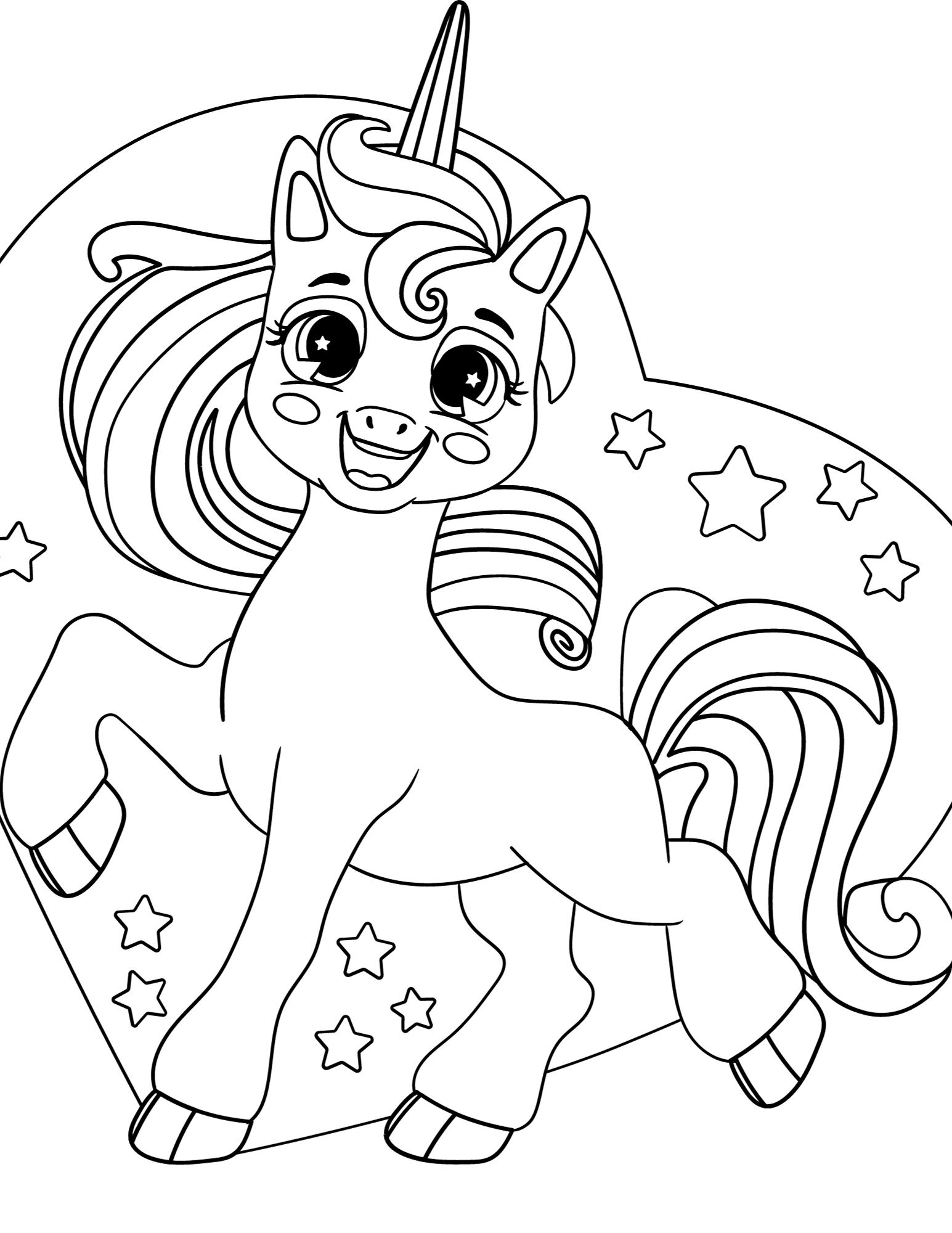 Free printable unicorn coloring pages