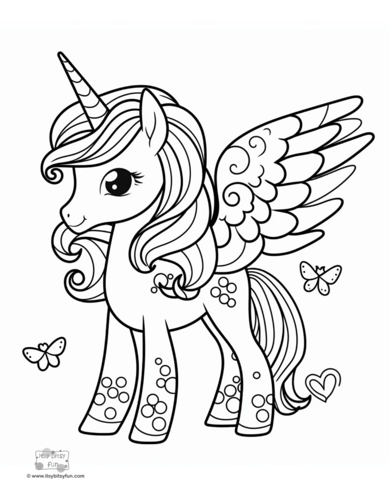 Free printable unicorn coloring pages