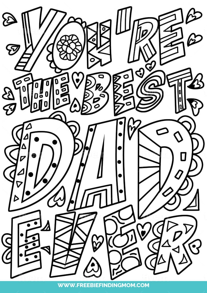 Free printable fathers day coloring pages