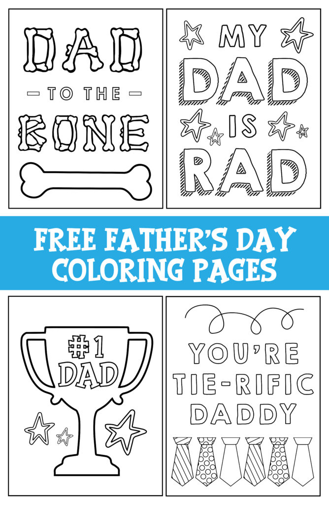 Free fathers day coloring pages â sierra miller