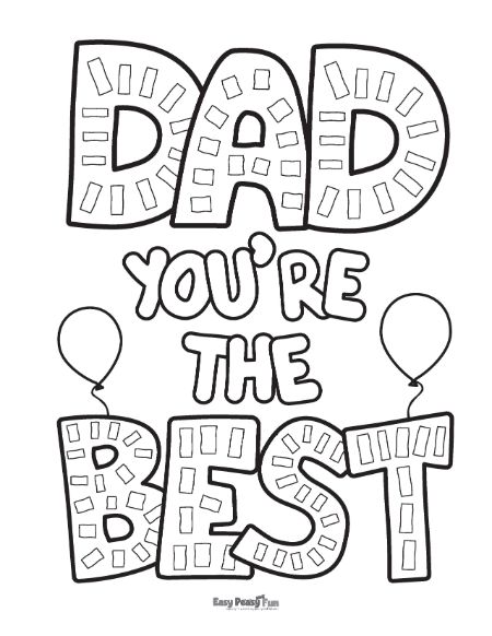 Printable fathers day coloring pages