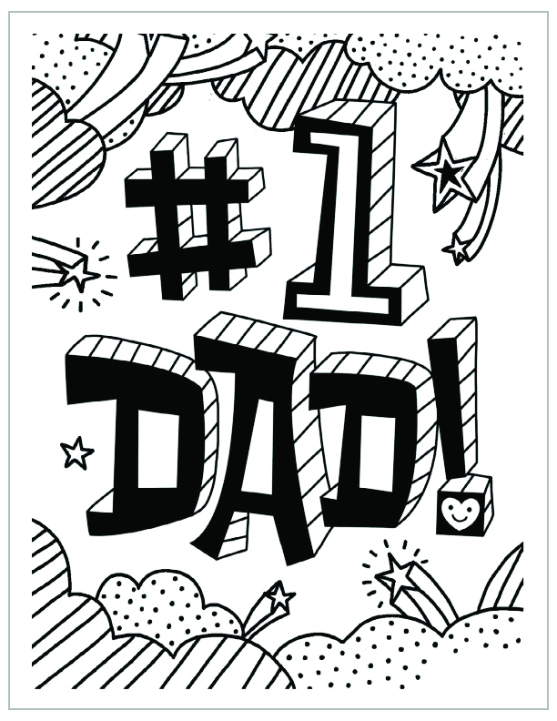 Fathers day coloring pages inspiration