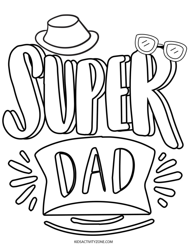 Fathers day coloring pages