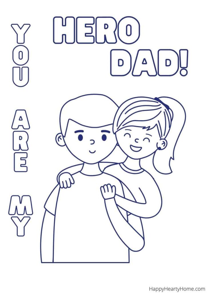 I love you dad coloring pages for fathers day