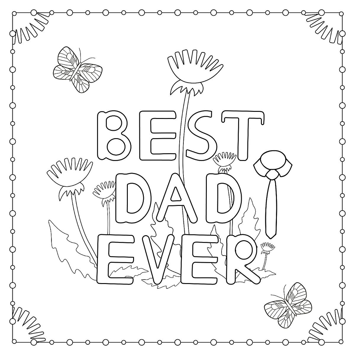 Fathers day coloring pages free printable activity pages to color for that special dad printables mom