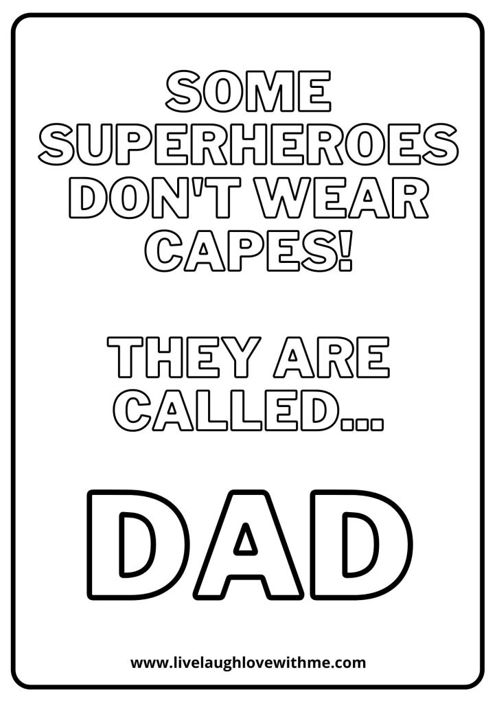 Fathers day coloring pages bookmarks free printable