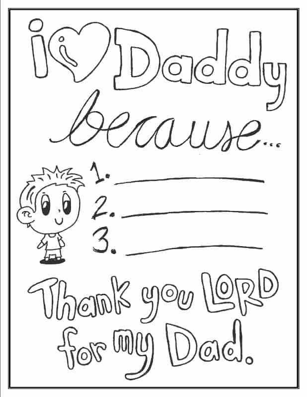 Fathers day coloring pages free easy print pdf