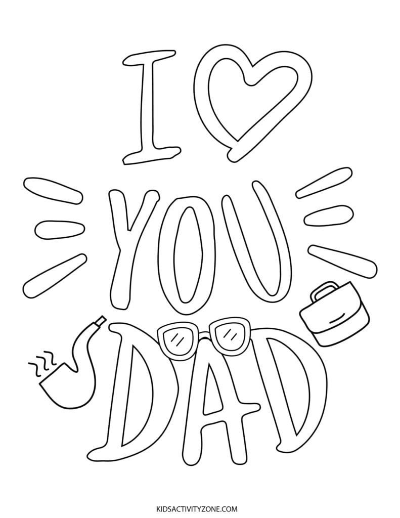 Fathers day coloring pages