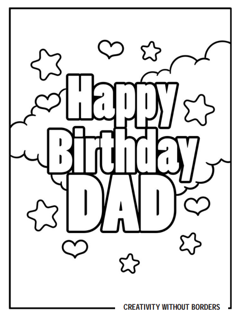Happy birthday dad coloring pages made by teachers