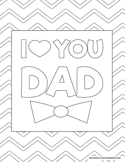 Dad coloring pages