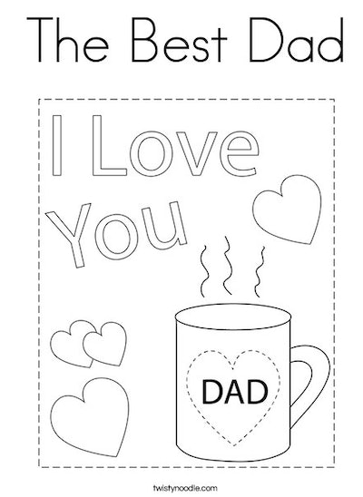 Happy fathers day coloring pages you can print from home