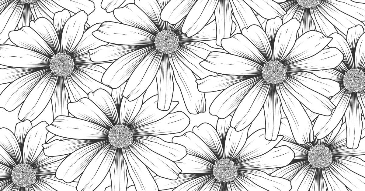 Free printable daisy coloring page
