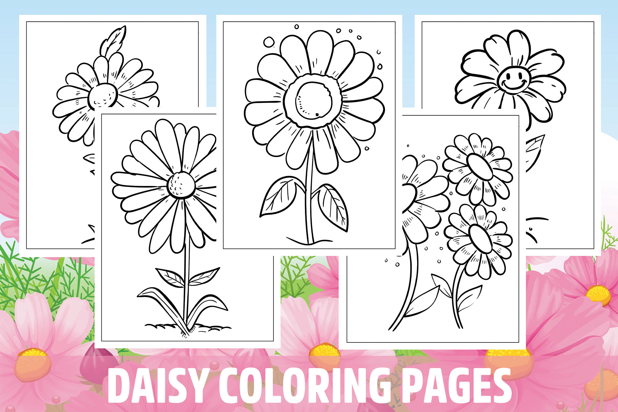 Daisy coloring pages for kids girls boys teens birthday school activity made by teachers