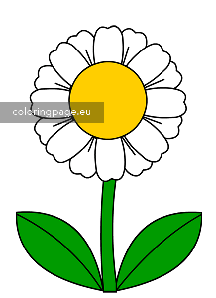 Free printable daisy flower coloring page