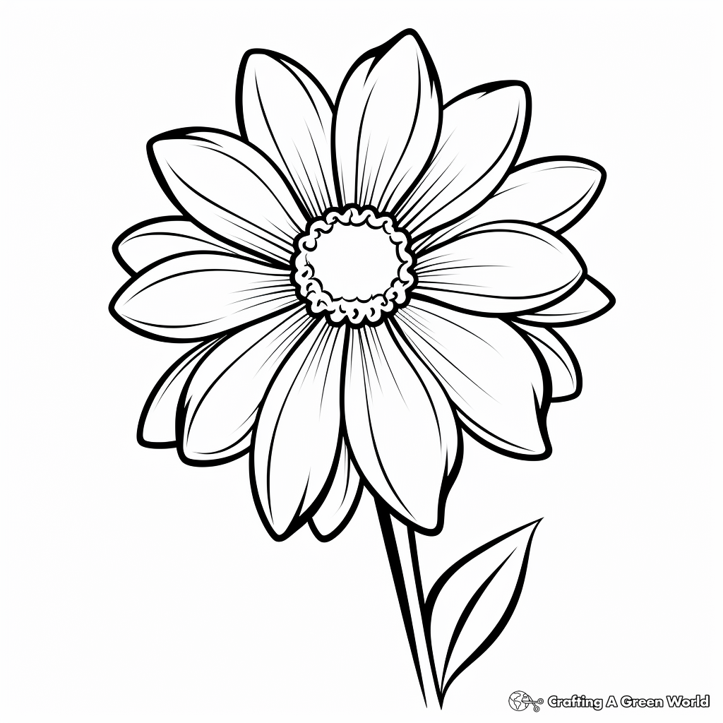Cute flower coloring pages