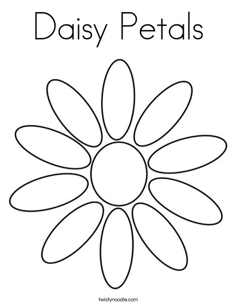 Daisy petals coloring page