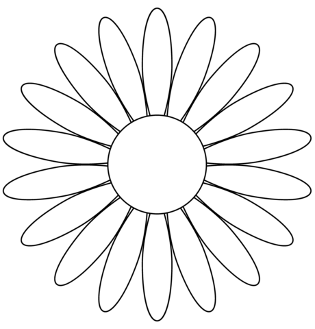 Daisy coloring page free printable coloring pages