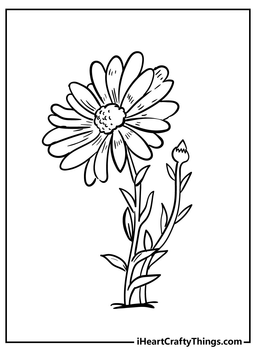 Daisy coloring pages free printables