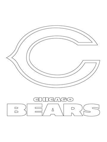 Chicago bears logo coloring page from nfl category select from printable crafts of cartoons nature animâ bear coloring pages bear stencil chicago bears