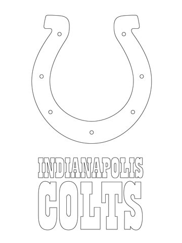 Indianapolis colts logo coloring page free printable coloring pages