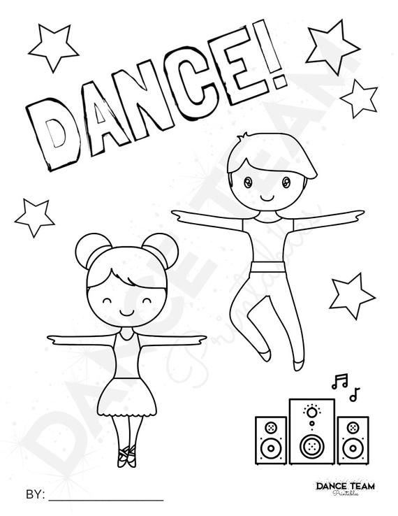 Boy dancer dance activity printable dance coloring page coloring printable dance activity summer camp instant download download now