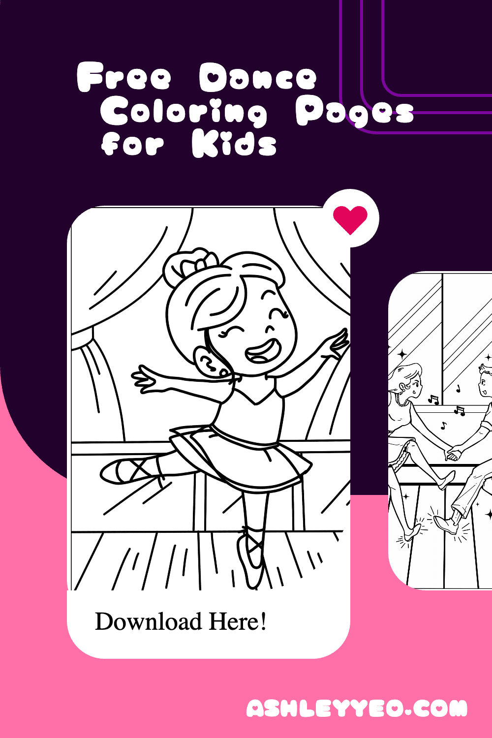 Free dance coloring pages for kids