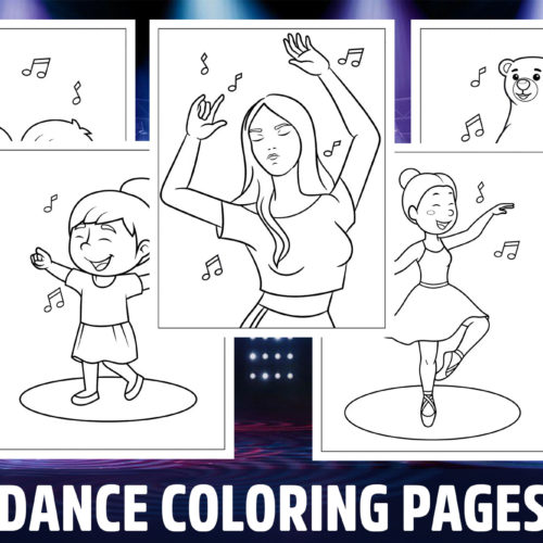 Dance coloring pages for kids girls boys teens birthday school activity made by teachers