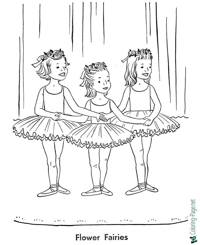 Ballet coloring pages