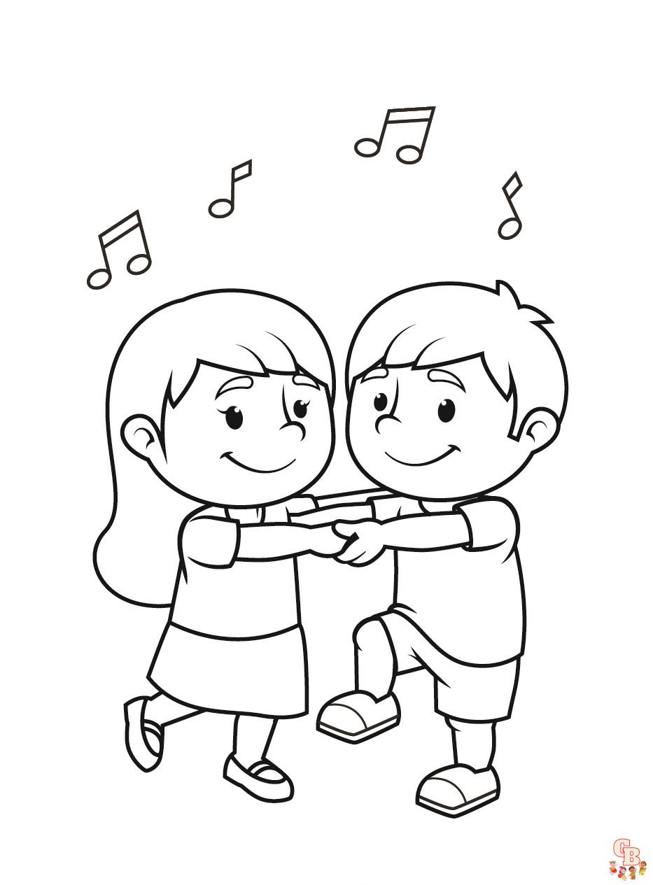 Dance coloring pages