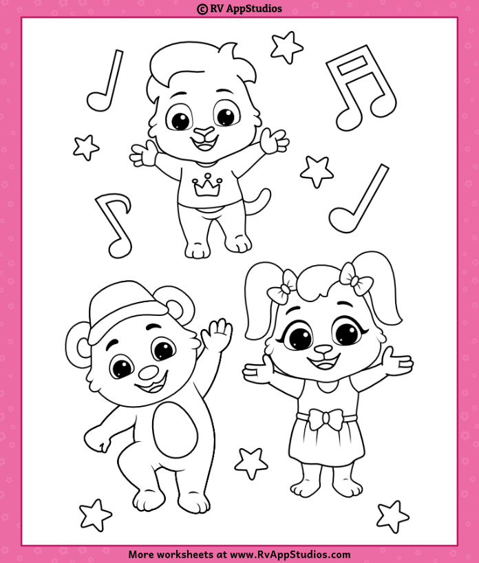 Dance coloring pages for kids